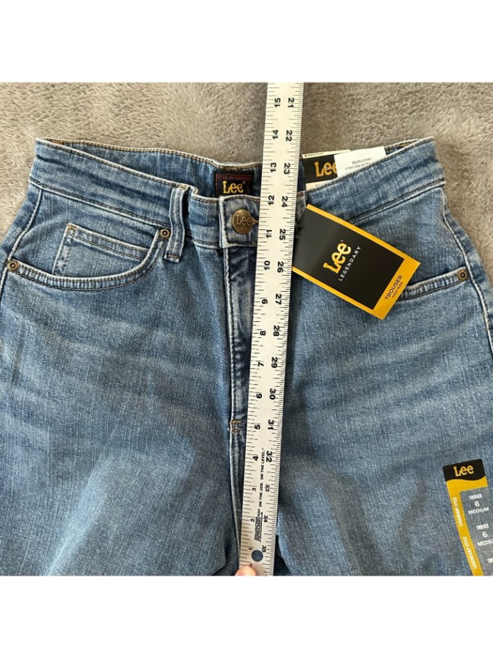 NWT Lee Trouser Wide Leg Jeans Women's size 6 Regular High Rise - Picture 6 of 8